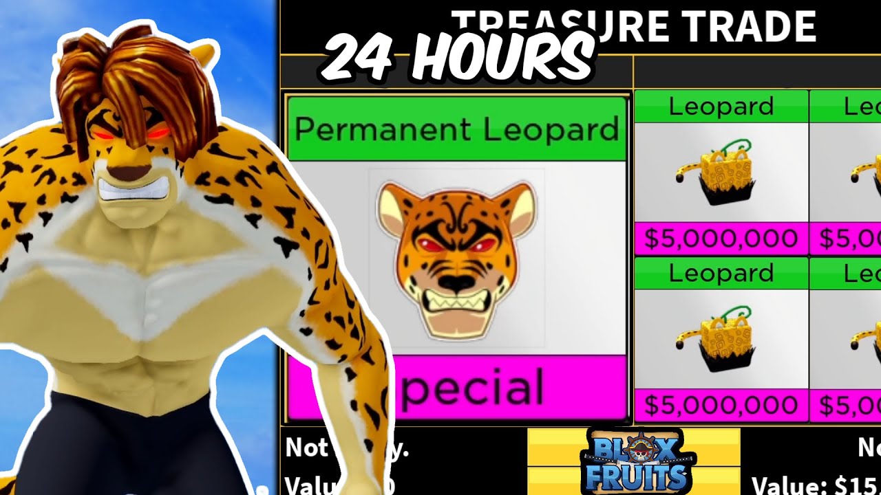 Trading PERMANENT LEOPARD for 24 Hours in Blox Fruits - YouTube