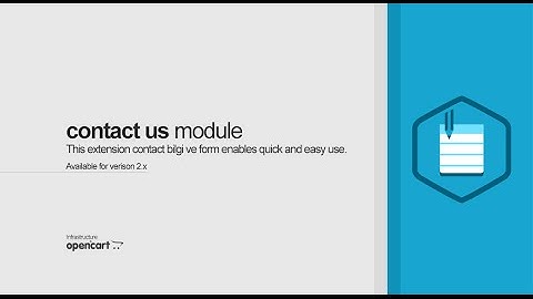 Contact Us Module - OpenCart Extension (Promotion)