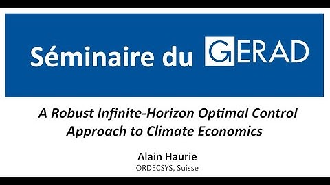 A Robust Infinite-Horizon Optimal Control Approach to Climate Economicsm Alain Haurie