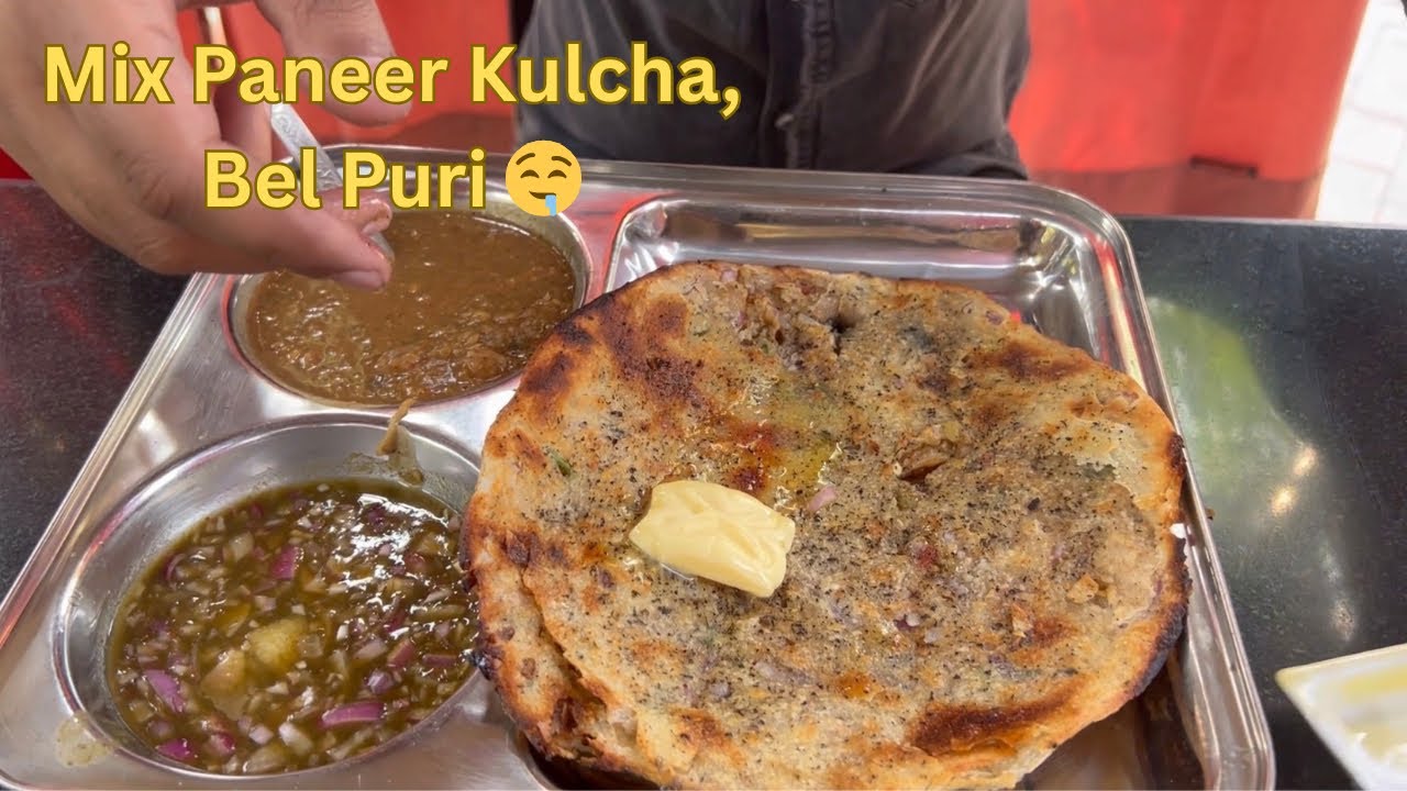 Mix Paneer Kulcha, Famous Raju Bhaiya Bel puri || Jashan Chauhan || 