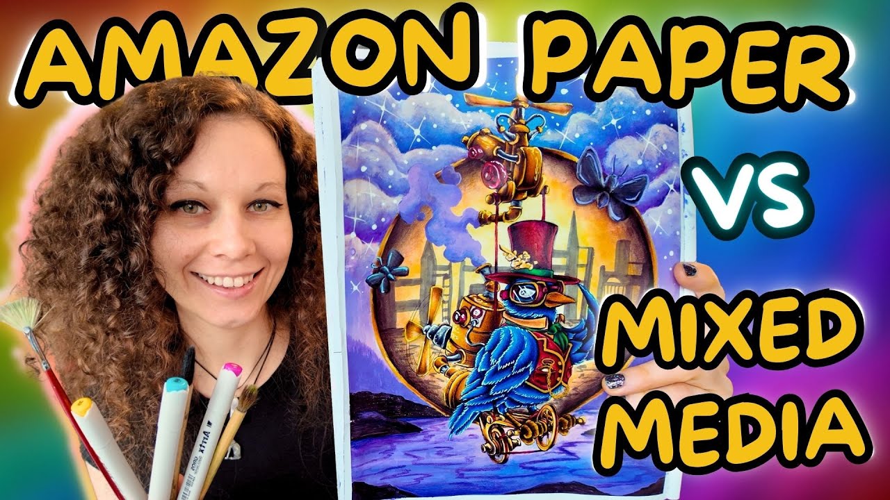 Раскраска «Смешанная техника против раскраски Amazon» с использованием спиртовых маркеров Arrtx |...