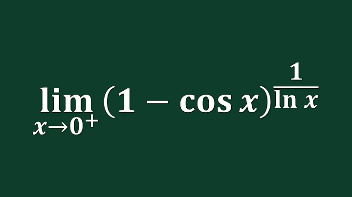 【詳細解題動畫】提要 [★極限]：Compute the limit of (1 – cos x)^(1/ln x) as x → 0⁺｜授課老師：中華大學土木系呂志宗特聘教授