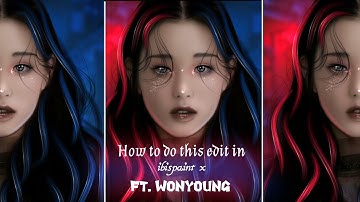How to do Smudge edit in ibispaint x Tutorial ft. Wonyoung ive