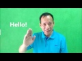 Tutorial on basic sign language: Greetings Part 1