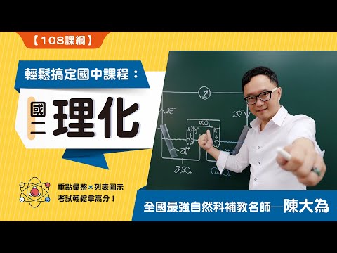 國二自然科-理化重點解析 | 看大為老師的理化課，國中理化絕對沒問題，打好底子上高中基物、基化、基生、基地、選物、選化、選修生物，也沒有問題 !