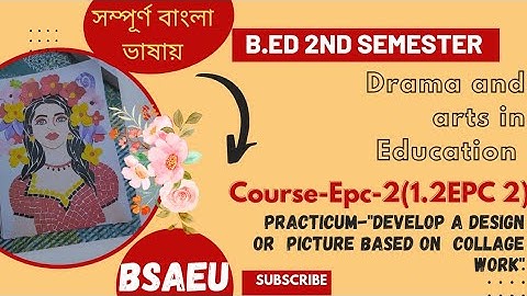 B.ed practicum#Epc-2#"Develop a design or picture based on collage work"#BSAEU#b.ed 2nd semester