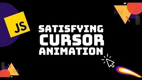 Satisfying Black  Cursor Trail Animation