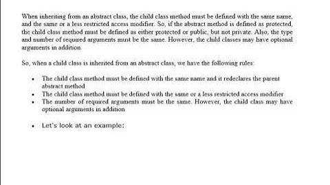 Abstract classes and Methods in PHP | AA Academia