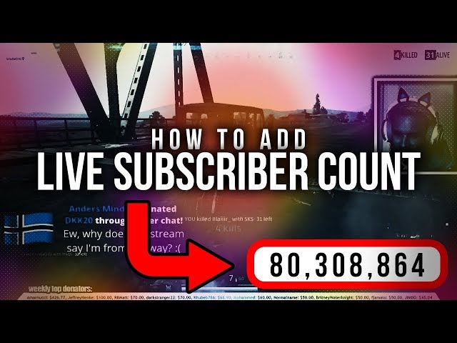 How to make live  subscriber count on OBS live streaming