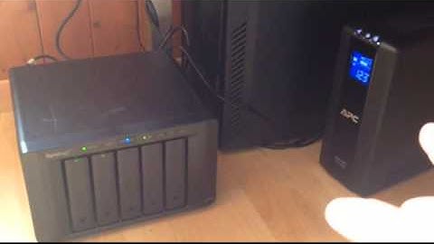 Synology NAS DS1513+ automatic shutdown/turn on test connected to APC BR900GI UPS