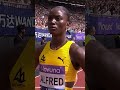 TEARING up the track 💨 Julien Alfred’s season just gets better and better 💯 #DiamondLeague 💎
