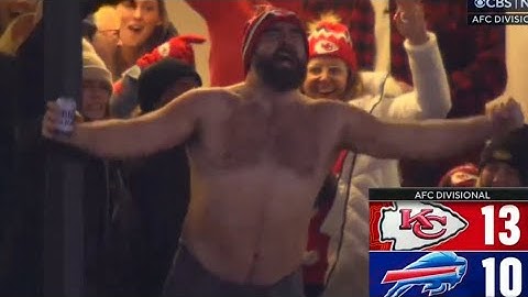 Jason Kelce GOES CRAZY After Travis Kelce Touchdown 🤣 Chiefs vs Bills Playoff Highlights