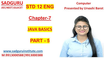 STD-12|CH-7| Java Basics | Part 5