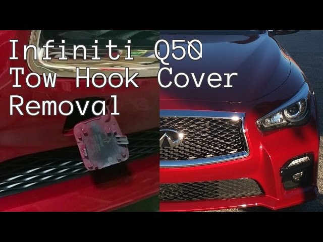 How To remove front tow cover Infiniti Q50 