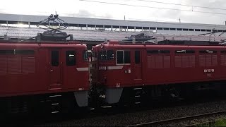 配9726レEF81-80[尾](星釜)＋ﾑﾄﾞED75-759[仙]AT入場廃回が福島駅入線