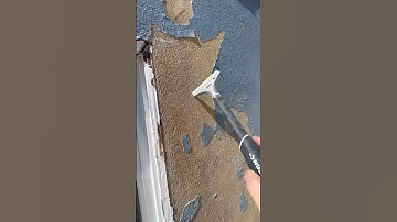 Scraping loose paint and stucco to prep for patching #foryou #asmr #satisfying