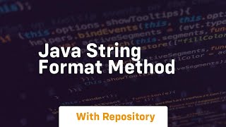 java string format method