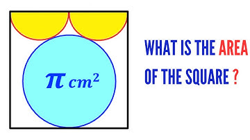 Can you find area of the Square? | (Circle and semicircles) | #math #maths #geometry