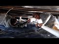 Donnie Crawling Around Under The Mobile Home Hooking Up The Plumbing