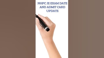NHPC JE Exam Date & Admit Card Update !! #NHPCJE_EXAMDATE #NHPCJE #nhpc_je
