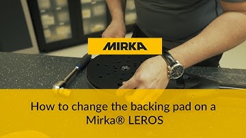 How to change the backing pad on a Mirka LEROS