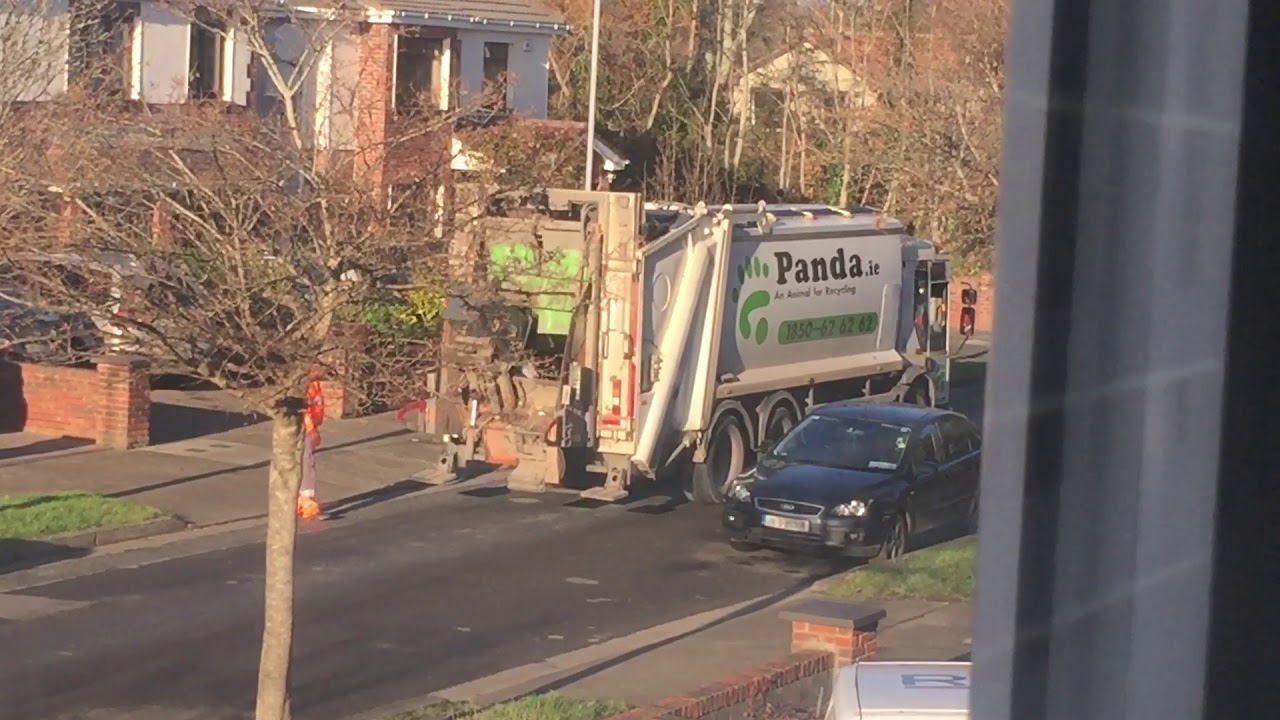 Panda BT64 collecting black bins YouTube