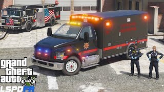 GTA 5 Paramedic Mod New Ford F-750 Ambulance Responding To EMS Calls