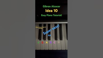 Gibran Alcocer ‘Idea 10’ Easy Piano Tutorial! #piano #tutorial #idea #10k