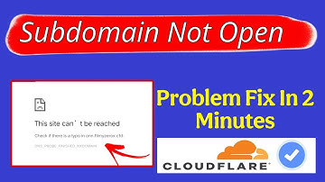 Subdomain Not Open | Subdomain Not Working | Cloudflare Subdomain Not Working