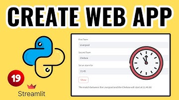 Time Input Widget - Web App with Python Streamlit Lesson 19