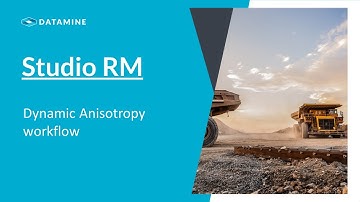 Dynamic Anisotropy workflow in Studio RM