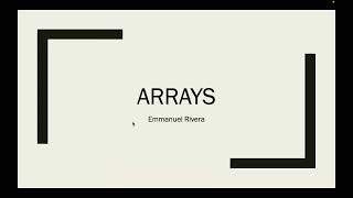 Arrays