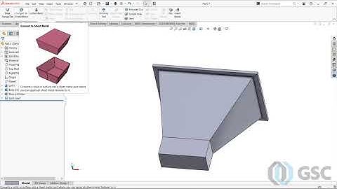 SOLIDWORKS Tech Tip: Convert To Sheet Metal