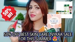 50% OFF NYKAA SUMMER SKIN CARE SALE FOR THIS SEASON| SUMMER SKIN CARE REVIEW|