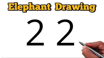 How to Draw an Elephant from Number 2 | Number Drawing 