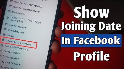 How To Show Joining Date In Facebook Profile | Facebook Joining Date