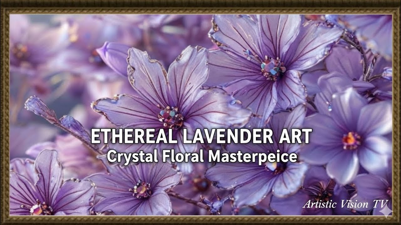 ETHEREAL Wall Art! Crystal Lavender Flower Painting for Regal Home Decor 💜
