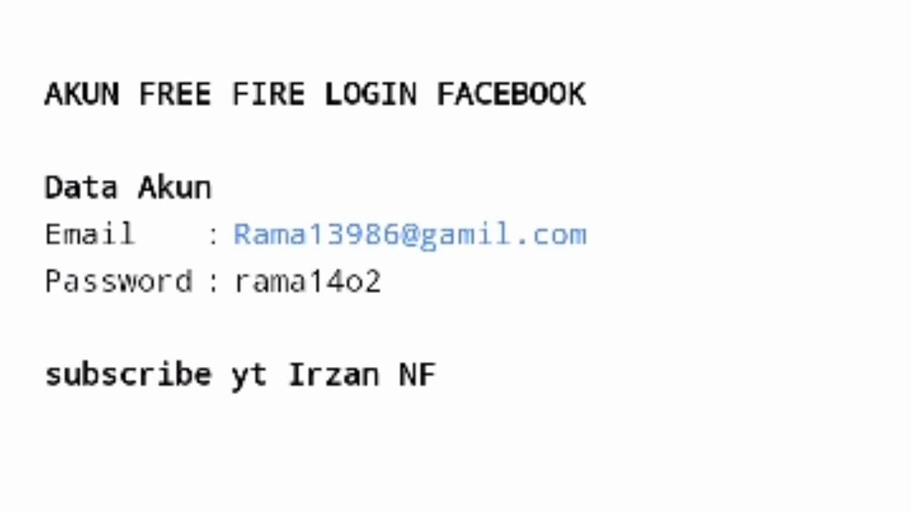Bagi Bagi Akun Free Fire Unchek Youtube