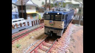 TOMIX製EF62(#2101)電気機関車_ライトLED化・Cアンテナ取付改造中古ジャンク品 走行テスト