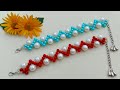 How To Make Simple Pearl Bracelet//Designer Bracelet// Useful & Easy