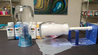 Acrylic pouring on vases ~ holiday edition 🎁 DIY holiday gifts