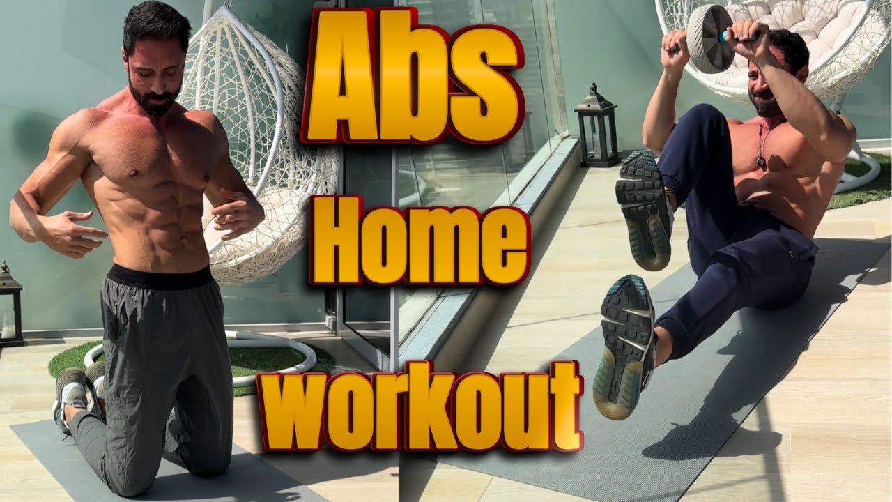 عضلات بطن ب ٢١ يوم  اتمرنو معي يوميا بالبيت 🔥