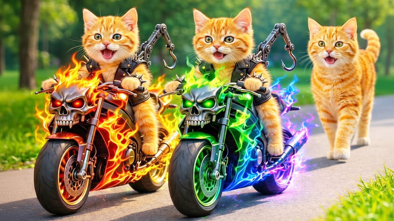 Mama Cat Trims Fur on the Farm and Makes Tiger Hat For Kittens At Home🐾🎩🐯