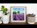 Daily Art #001 / Acrylic / Lavender Field Acrylic Painting