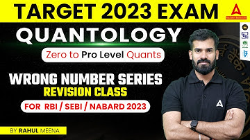 Wrong Number Series Revision Class for RBI / SEBI / NABARD 2023 | BY RAHUL MEENA