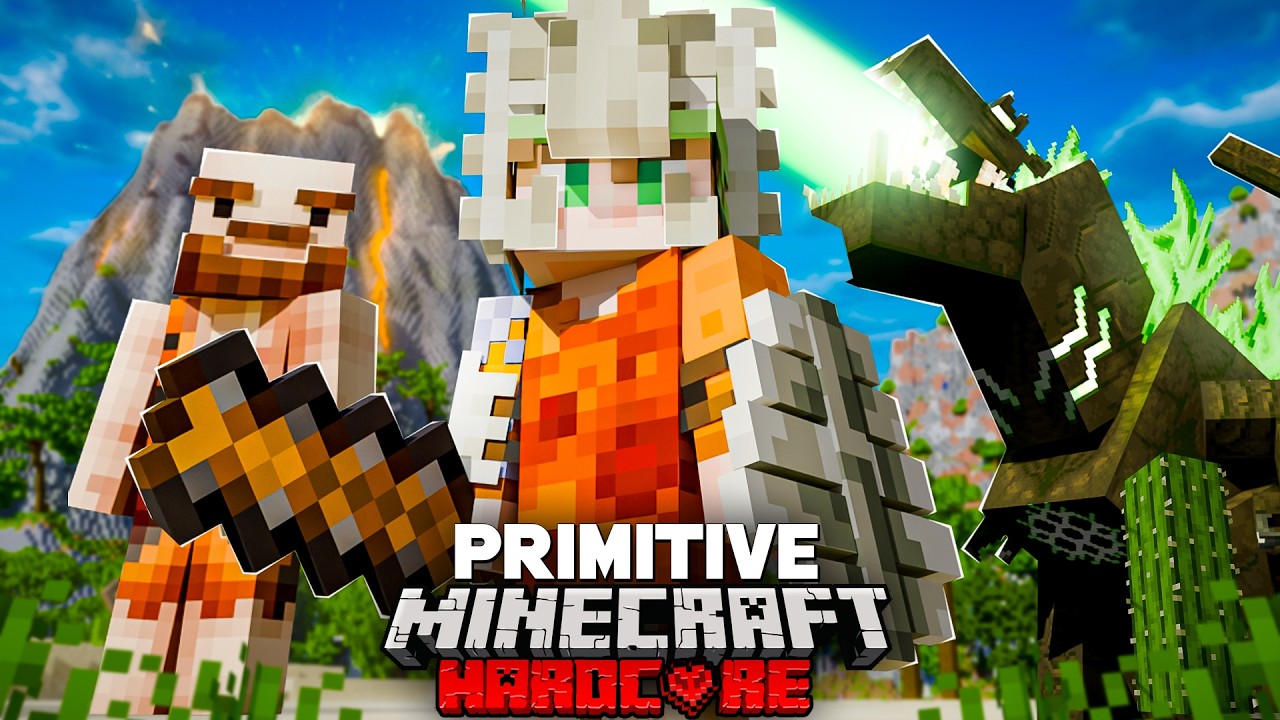 100 Players Simulate PRIMITIVE WARFARE in Minecraft