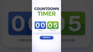 Countdown Timer in jQuery | Simple Timer Tutorial #coding #shorts