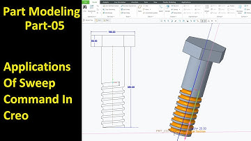 #05 Creo Part Modeling- Applications of Sweep Command