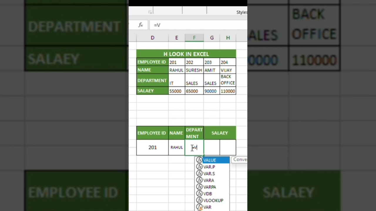 HLOOKUP Formula in Excel 🔥 Horizontal Data Trick in 30 Sec