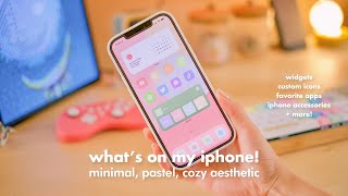 What's On My iPhone | How to Customize Your iOS HomeScreen with Pastel App Icons and Widgets (iOS15) screenshot 3